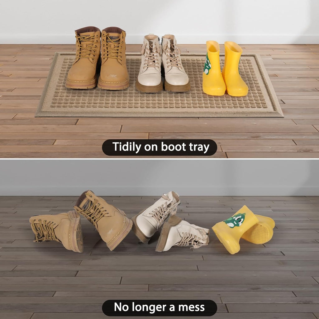 Clean Entryway | Waterproof Non-Slip Boot Tray for Shoes & Muddy Footwear