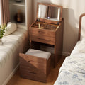 Effortless Beauty | 3-in-1 Flip-Top Vanity Desk with Hidden Chair