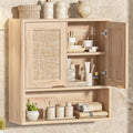 Modern Farmhouse Charm | Fluted Wall-Mounted Bathroom Storage Cabinet