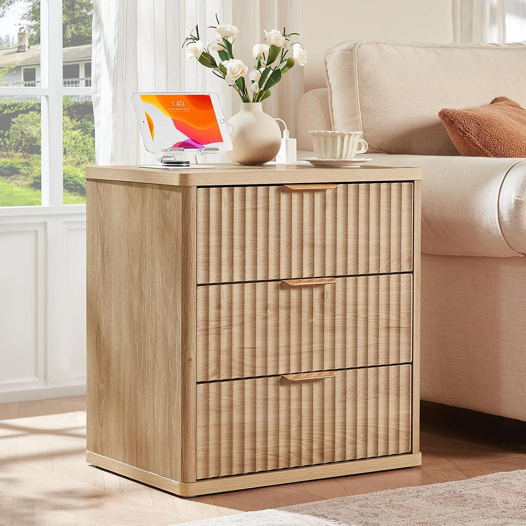 Natural Charm | Modern Wooden Dresser with Spacious Storage Drawers