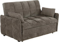 Cozy Comfort | Tufted Chenille Convertible Sofa Bed with Memory Foam
