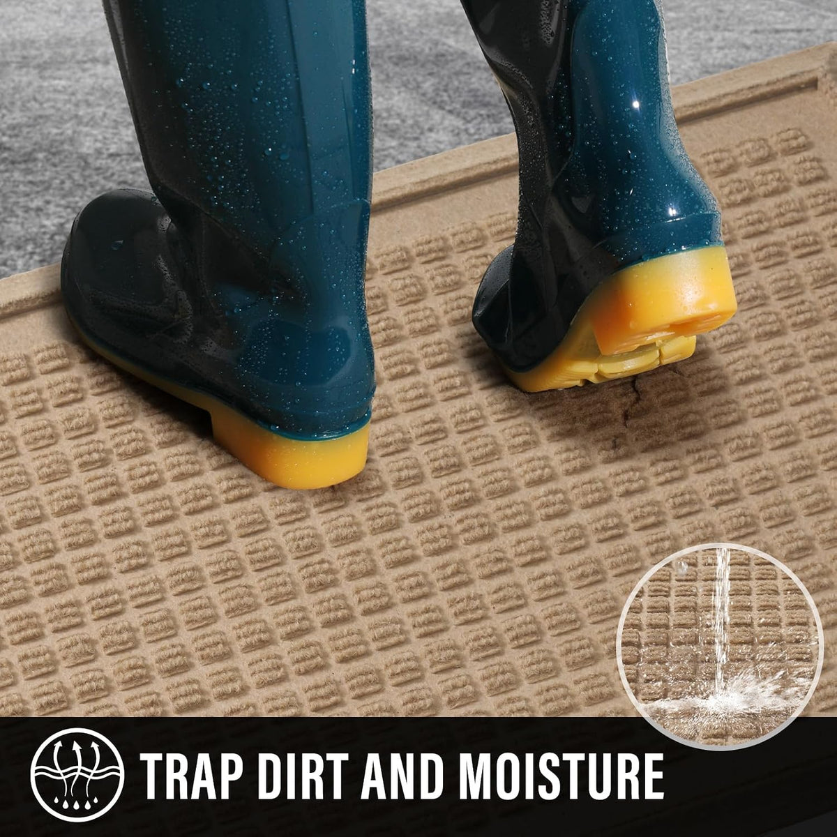 Clean Entryway | Waterproof Non-Slip Boot Tray for Shoes & Muddy Footwear